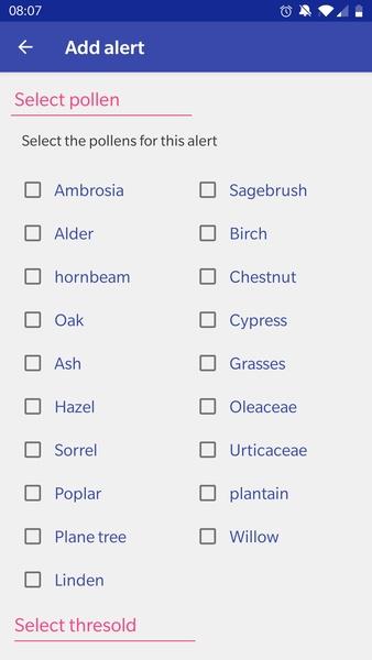 Alert Pollen应用截图第2张