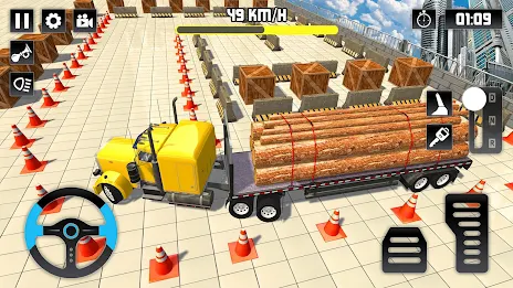 Log Transporter Truck Parking screenshot 2