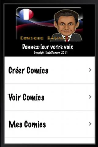 comic Sarkozy ဖန်သားပြင်ဓာတ်ပုံ 1