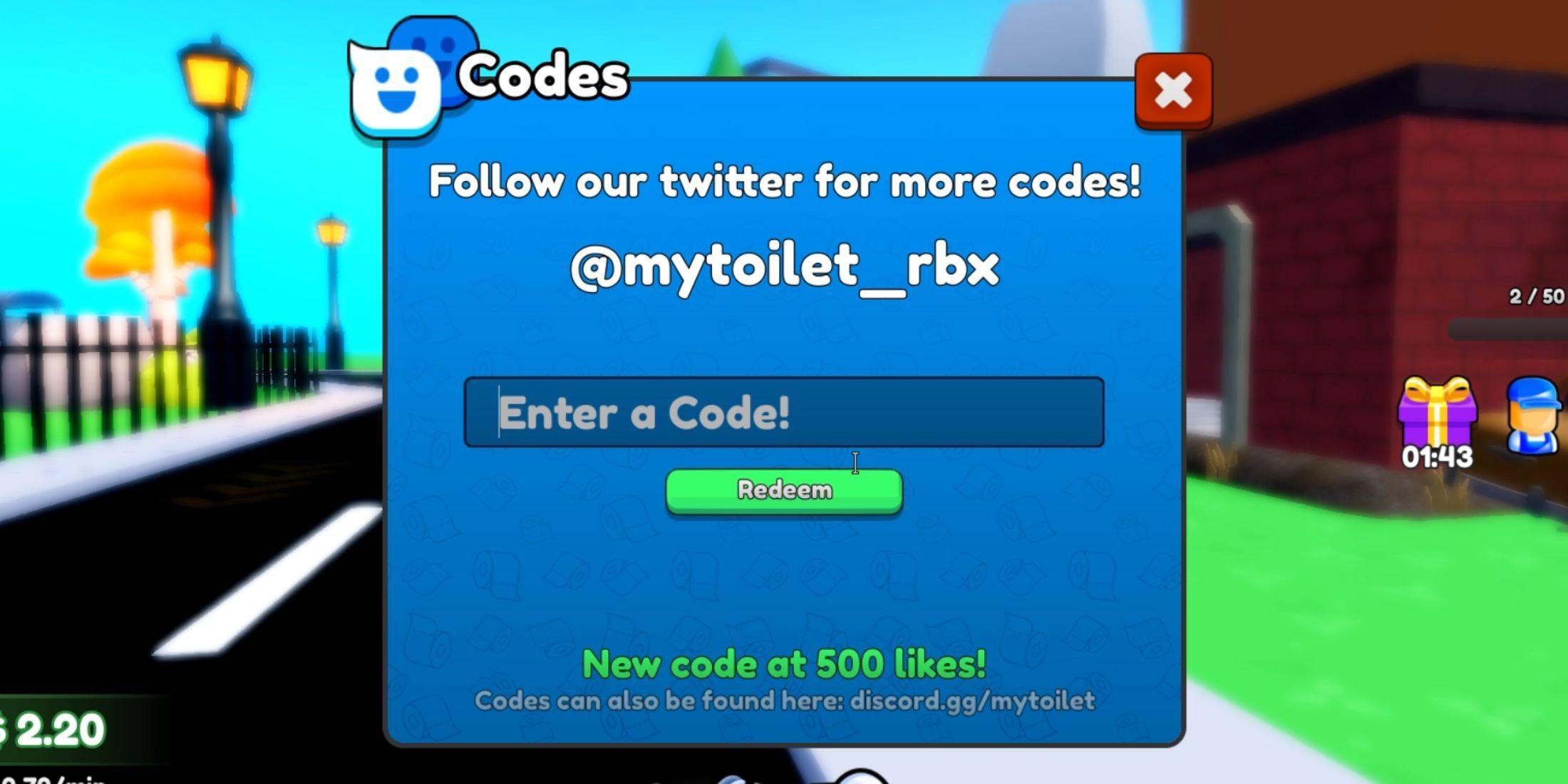 My Toilet Code Redemption