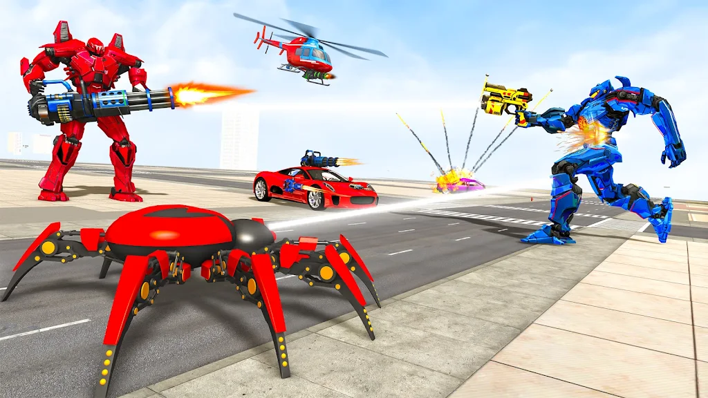 Spider Robot Games: Robot Car captura de pantalla 