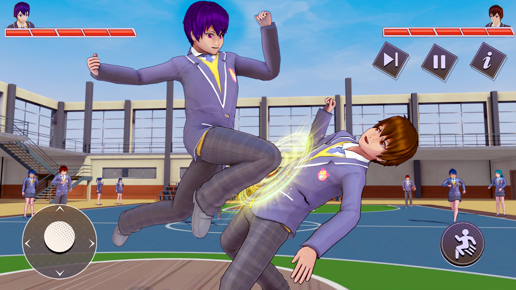 Anime High School Boy Life 3D Screenshot 2