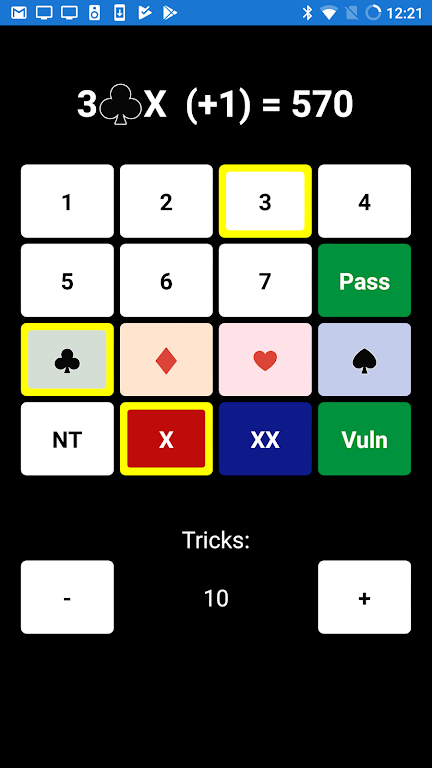 Bridge Scoring Helper স্ক্রিনশট 1