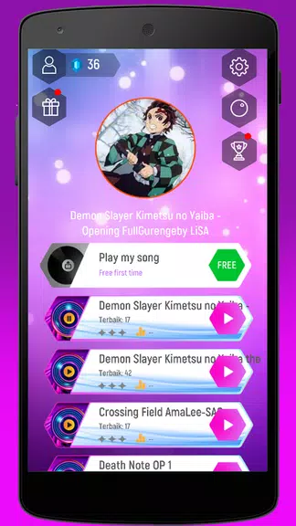 Kimetsu Demon Slayer Tiles Hop स्क्रीनशॉट 1