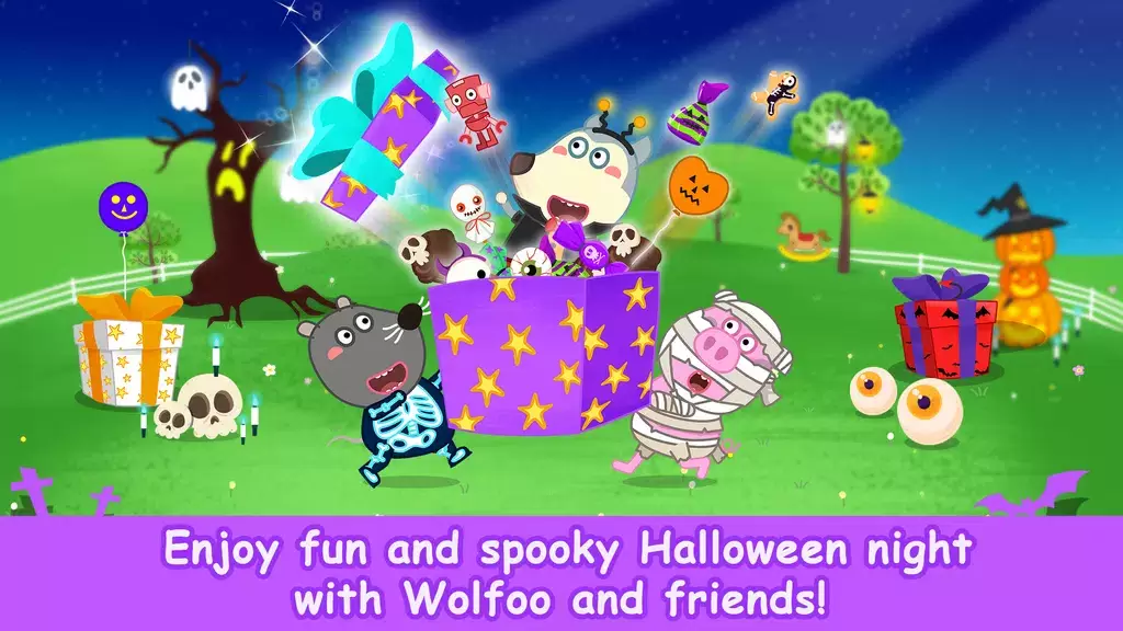 Wolfoo School Halloween Night ảnh chụp màn hình 1