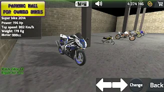 Motorbike 3D Drag Race экрана 1