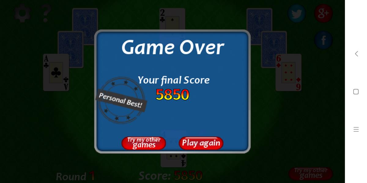 Vegas Solitaire TriPeaks স্ক্রিনশট 1