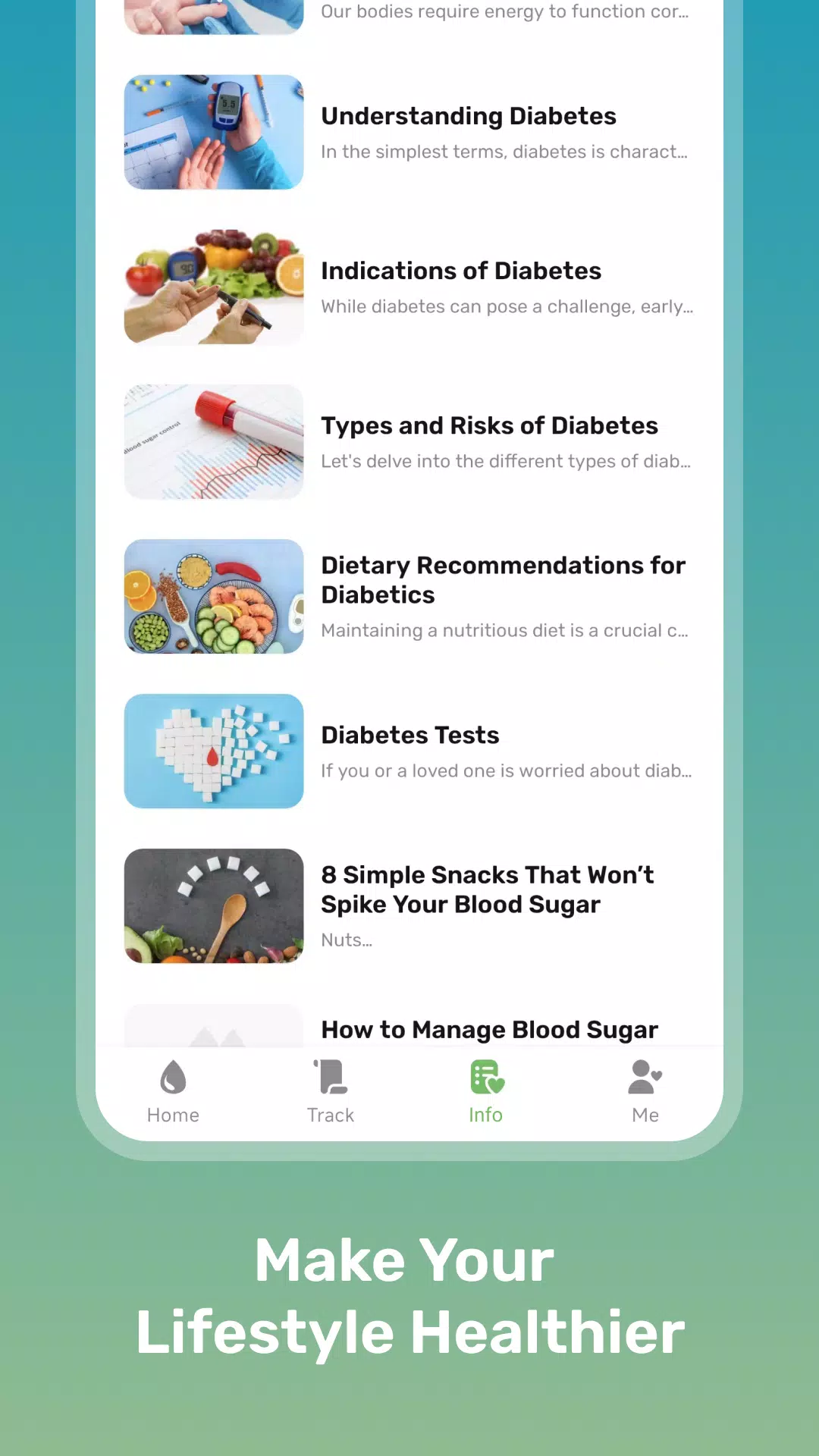 Health Sense: Blood Sugar Hub экрана 1