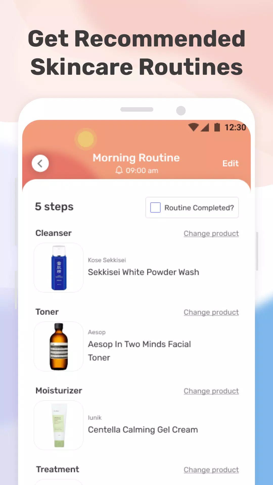 TroveSkin: Your Skincare Coach captura de pantalla 