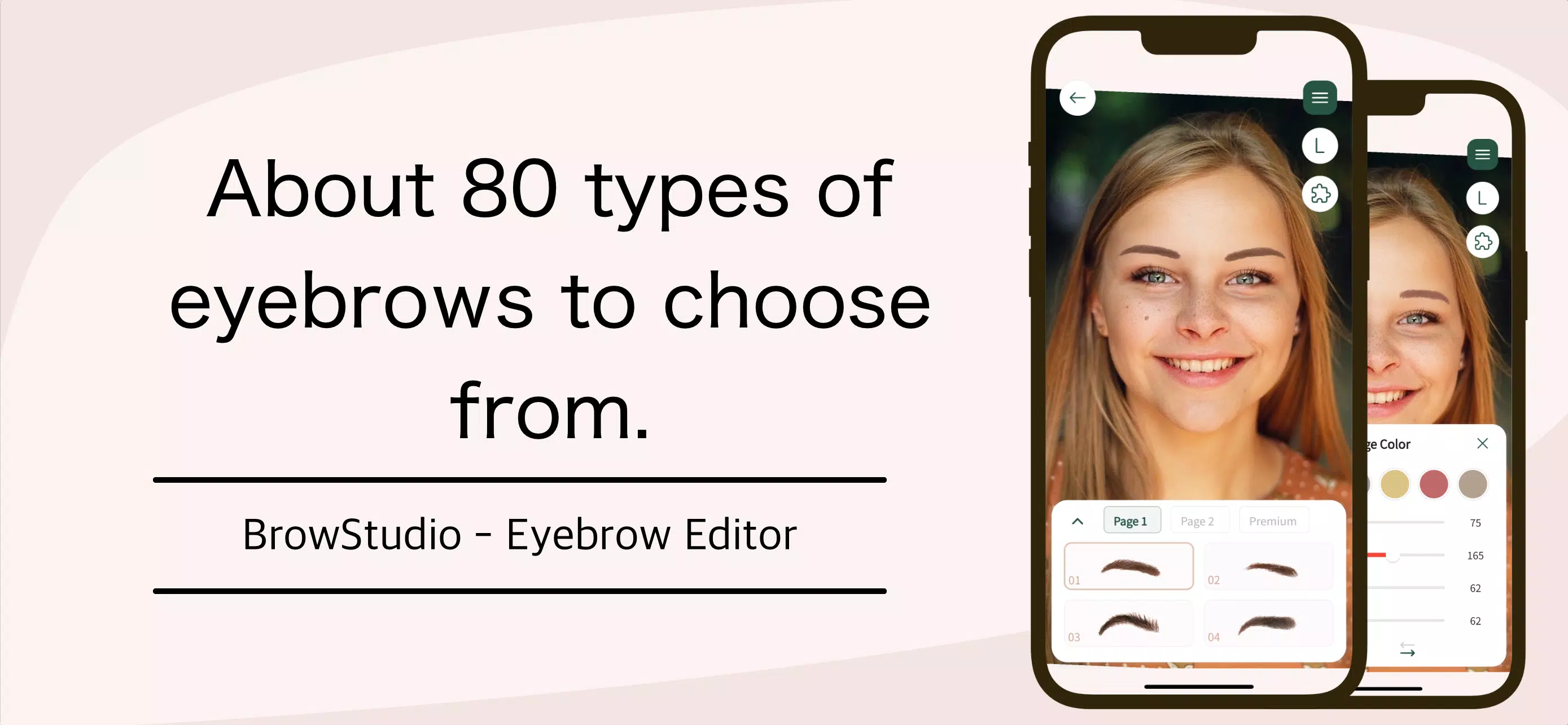 Find ideal eyebrows：BrowStudio zrzut ekranu 1