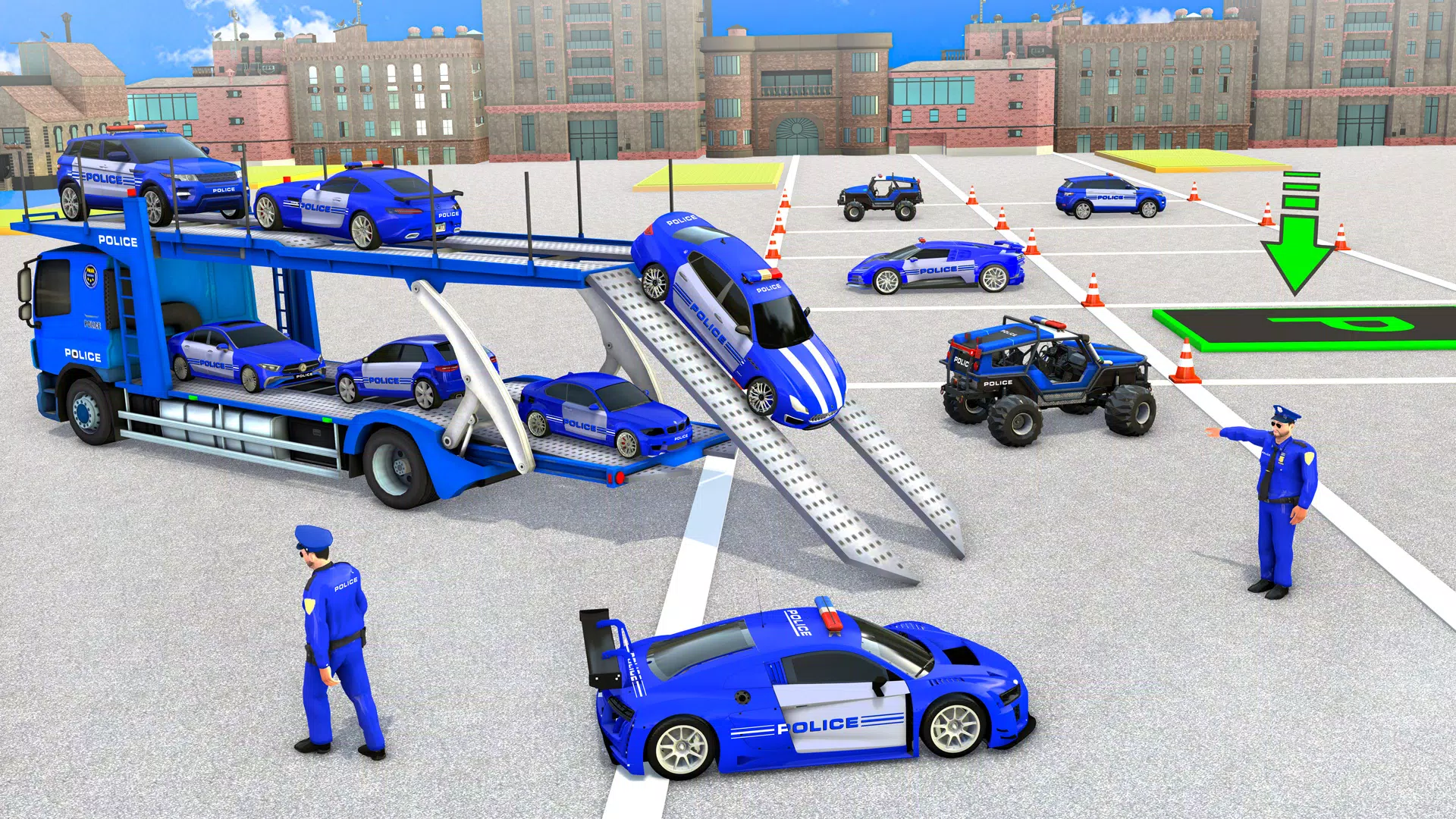 Crazy Car Transport Truck Game screenshot 1