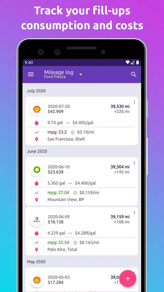 Fuelio screenshot 3