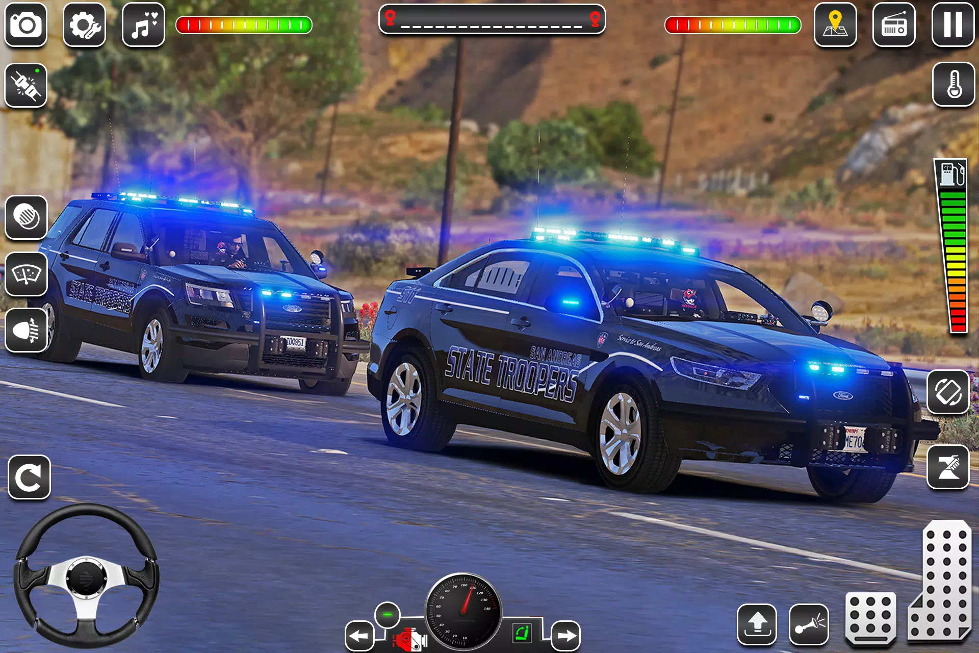 US Police Car Chase Game 3D captura de pantalla 