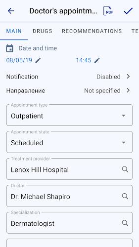 Screenshot Medical records 3