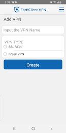 FortiClient VPN экрана 1