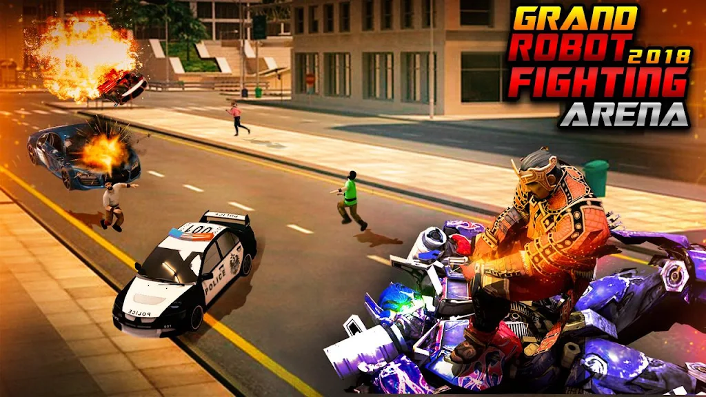 Futuristic Robot City Fighting 3D Game ဖန်သားပြင်ဓာတ်ပုံ 4