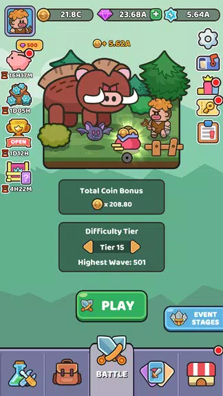 Wild Survival - Idle Defense ဖန်သားပြင်ဓာတ်ပုံ 3