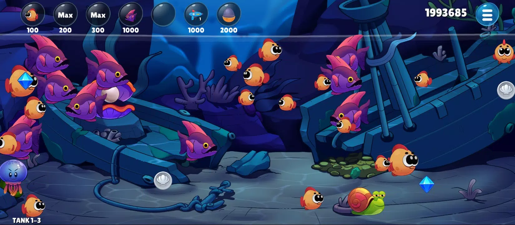 Insaniquarium Deluxe Evolution Screenshot 1