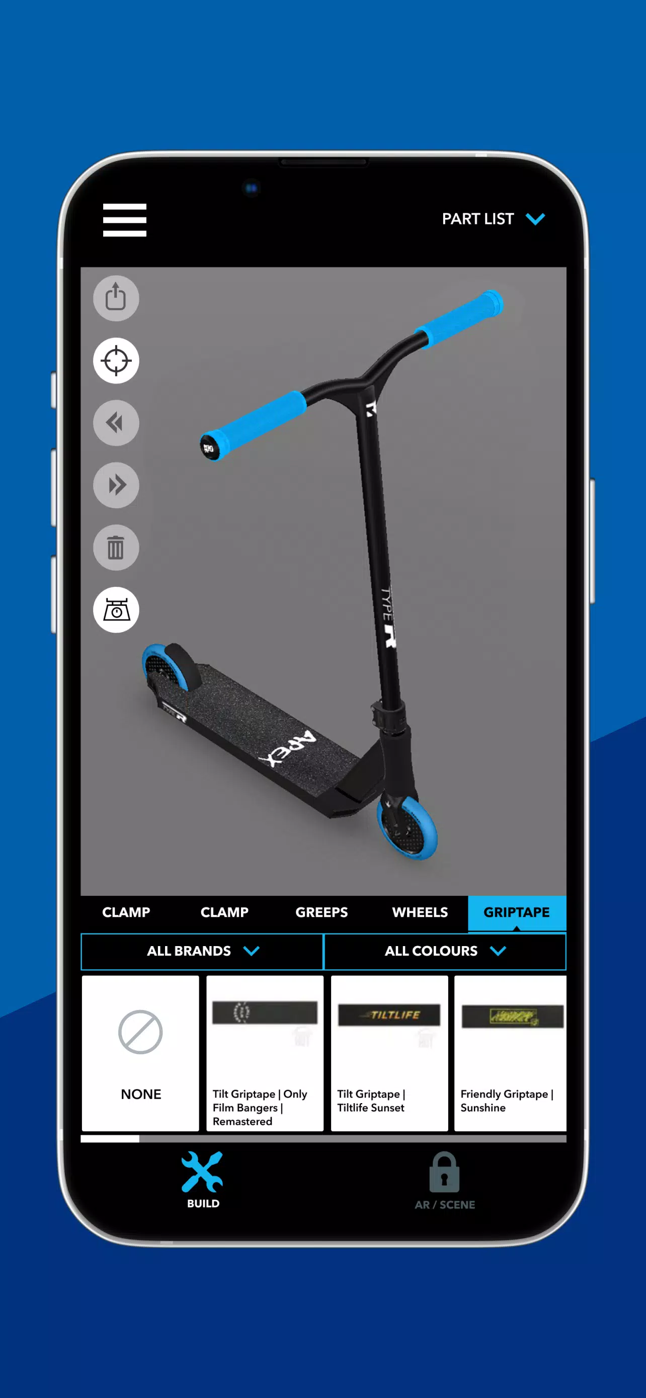 Scooter 3D custom builder zrzut ekranu 3