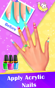 Nail polish game nail art captura de pantalla 