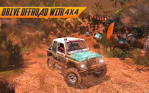 Offroad Jeep Driving Simulator ekran görüntüsü 3