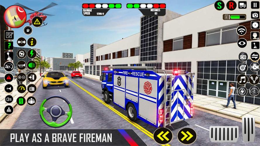 Police Ambulance Fire Truck captura de pantalla 