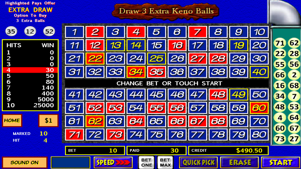 Draw 3 Extra Keno Balls应用截图第2张