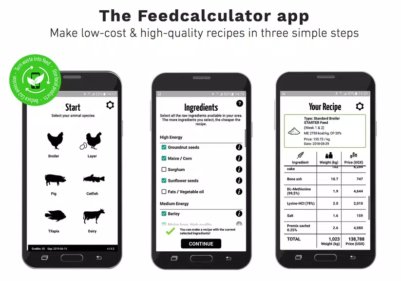 Feed Calculator for livestock zrzut ekranu 1