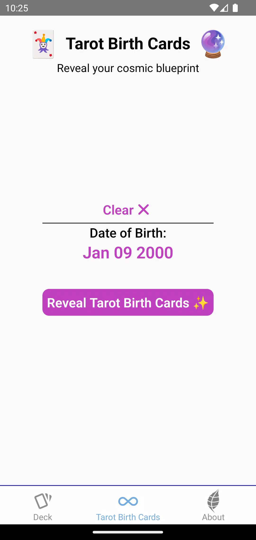 Tarot Birth Cards Screenshot 2