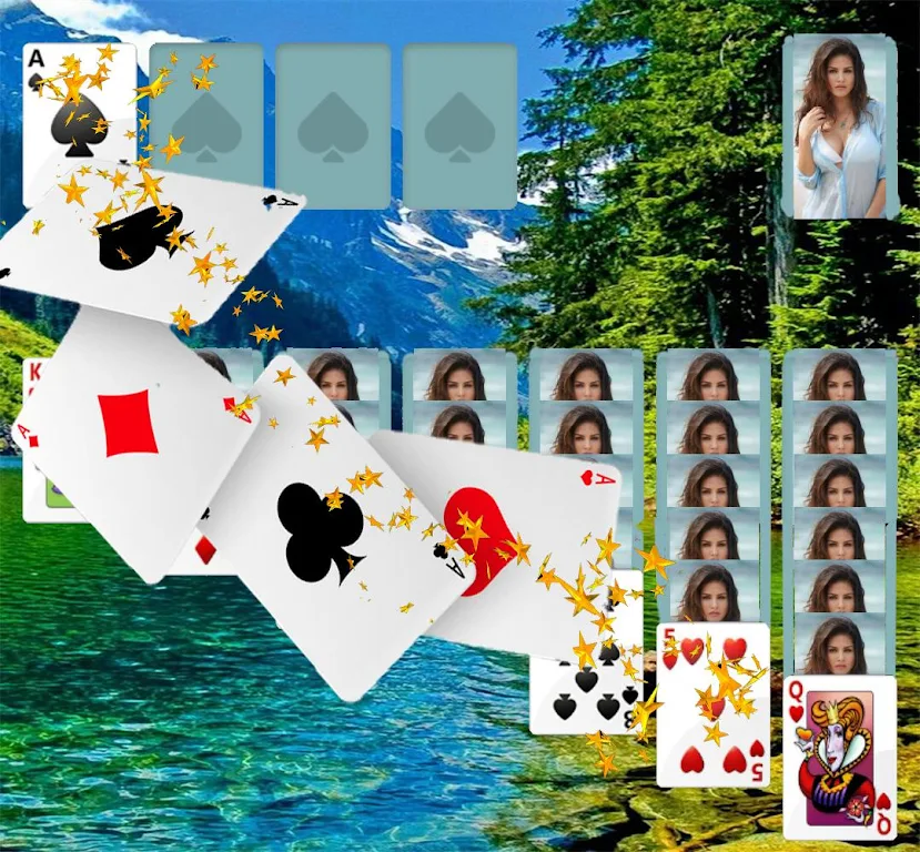 Russian Solitaire..Косынка Фото Квест Скриншот 4