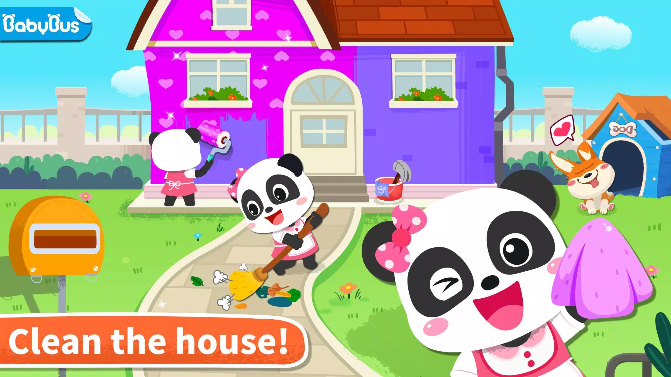 Baby Panda’ s House Cleaning captura de pantalla 