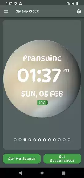 Galaxy Clock Live Wallpapers ဖန်သားပြင်ဓာတ်ပုံ 4