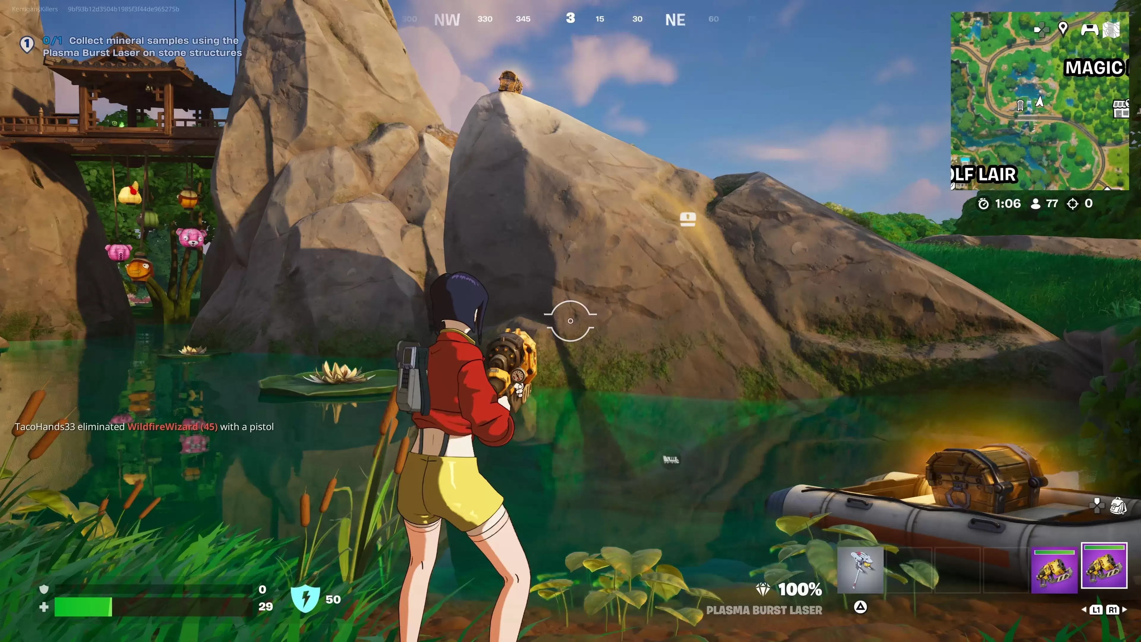Fortnite Chapter 6: Collect Mineral Samples with Plasma Burst Laser