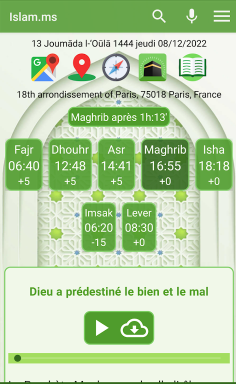 Islam.ms Prayer Times & Qiblah Screenshot 1