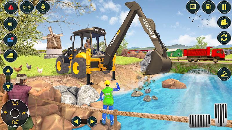 Village Excavator JCB Games स्क्रीनशॉट 3