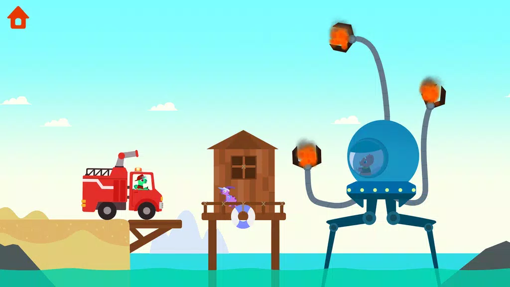 Dinosaur Fire Truck: for kids screenshot 2
