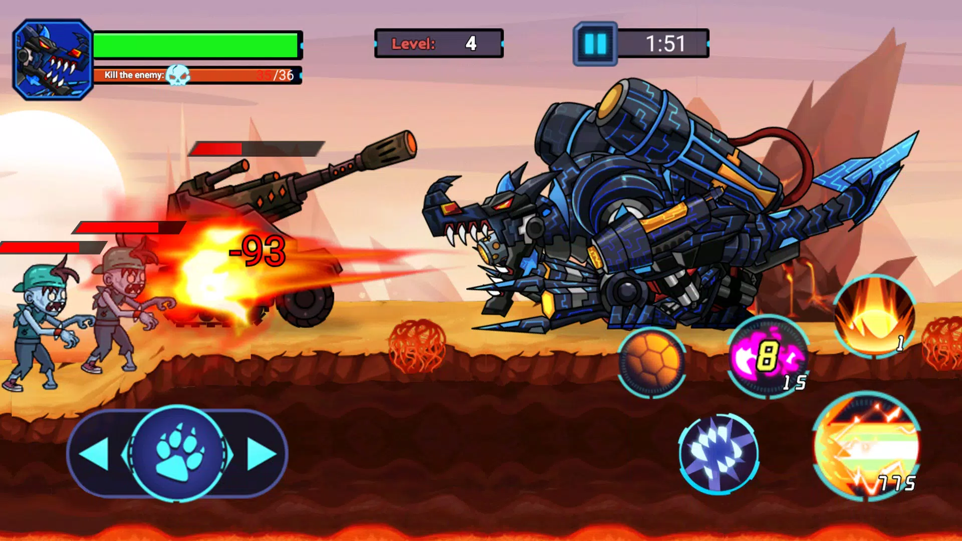 Mech Dinosaur War ảnh chụp màn hình 1