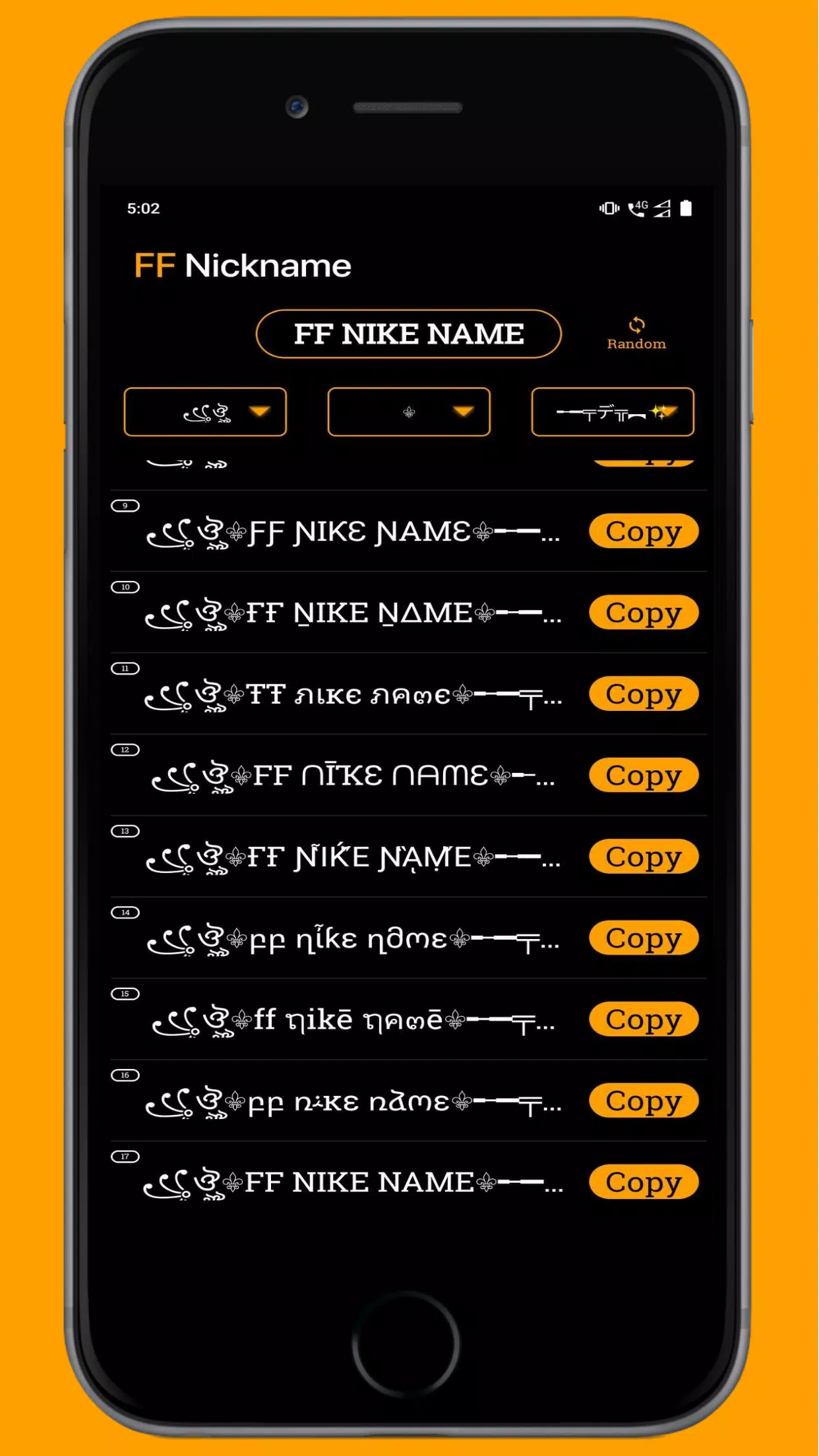 FF Name Creator - Nickname Generator For Games স্ক্রিনশট 3