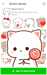 Mochi Cat Stickers for WhatsAp应用截图第2张