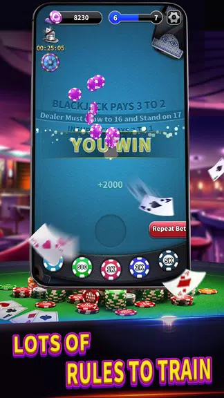 BlackJack 21 lite offline game ekran görüntüsü 4