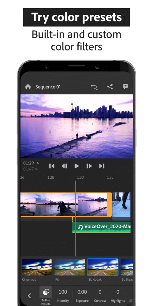 Screenshot Adobe Premiere Rush: Video 1