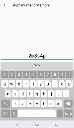 Alphanumeric Memory captura de pantalla 