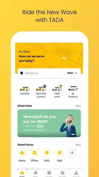 TADA - Taxi, Cab, Ride Hailing экрана 1