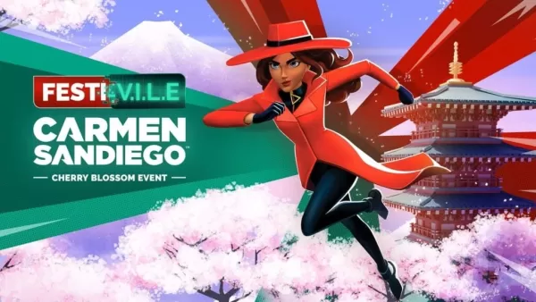 Carmen Sandiego Celebrates 40th Anniversary by Solving Crimes at Japan's Cherry Blossom Festival