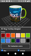 3D Mug Mockup Designer экрана 1