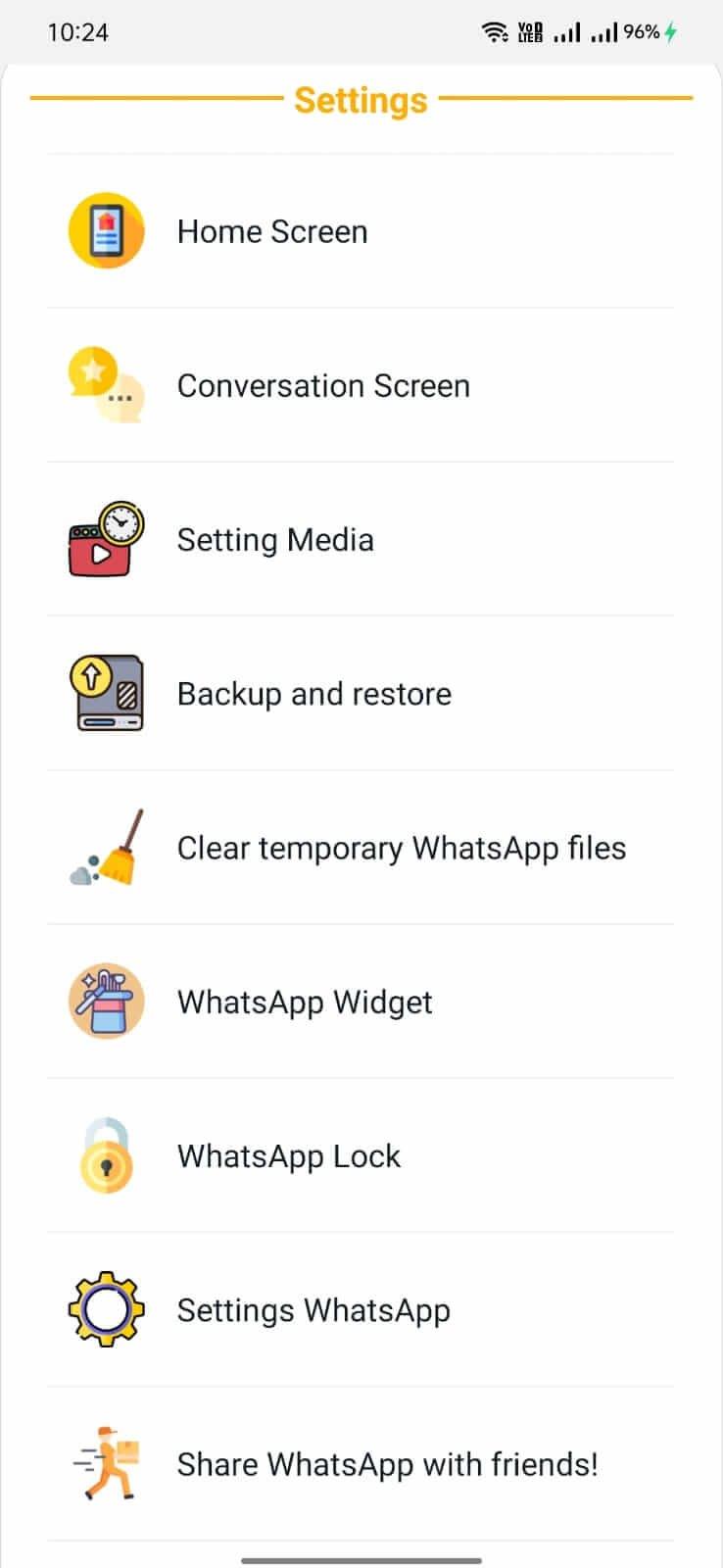 WhatsApp Red Screenshot 1