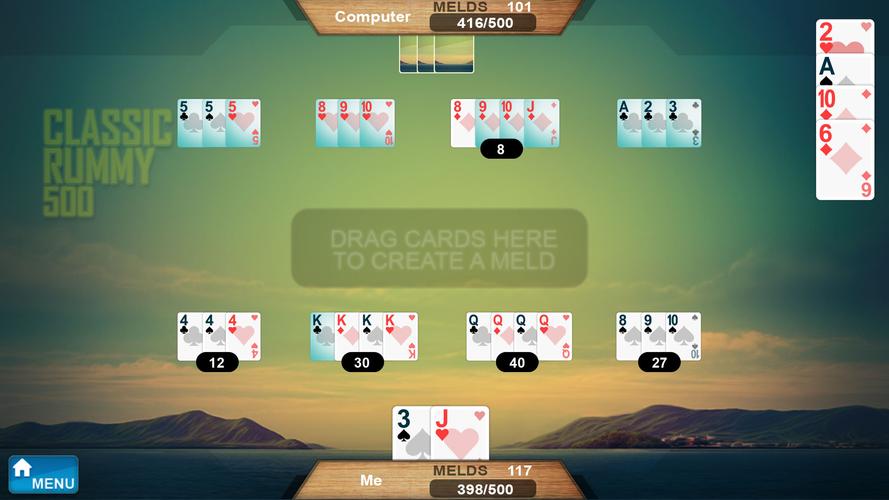 Rummy 500 screenshot 1