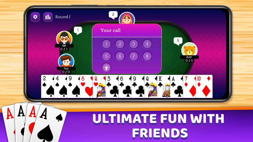 Callbreak Multiplayer экрана 2