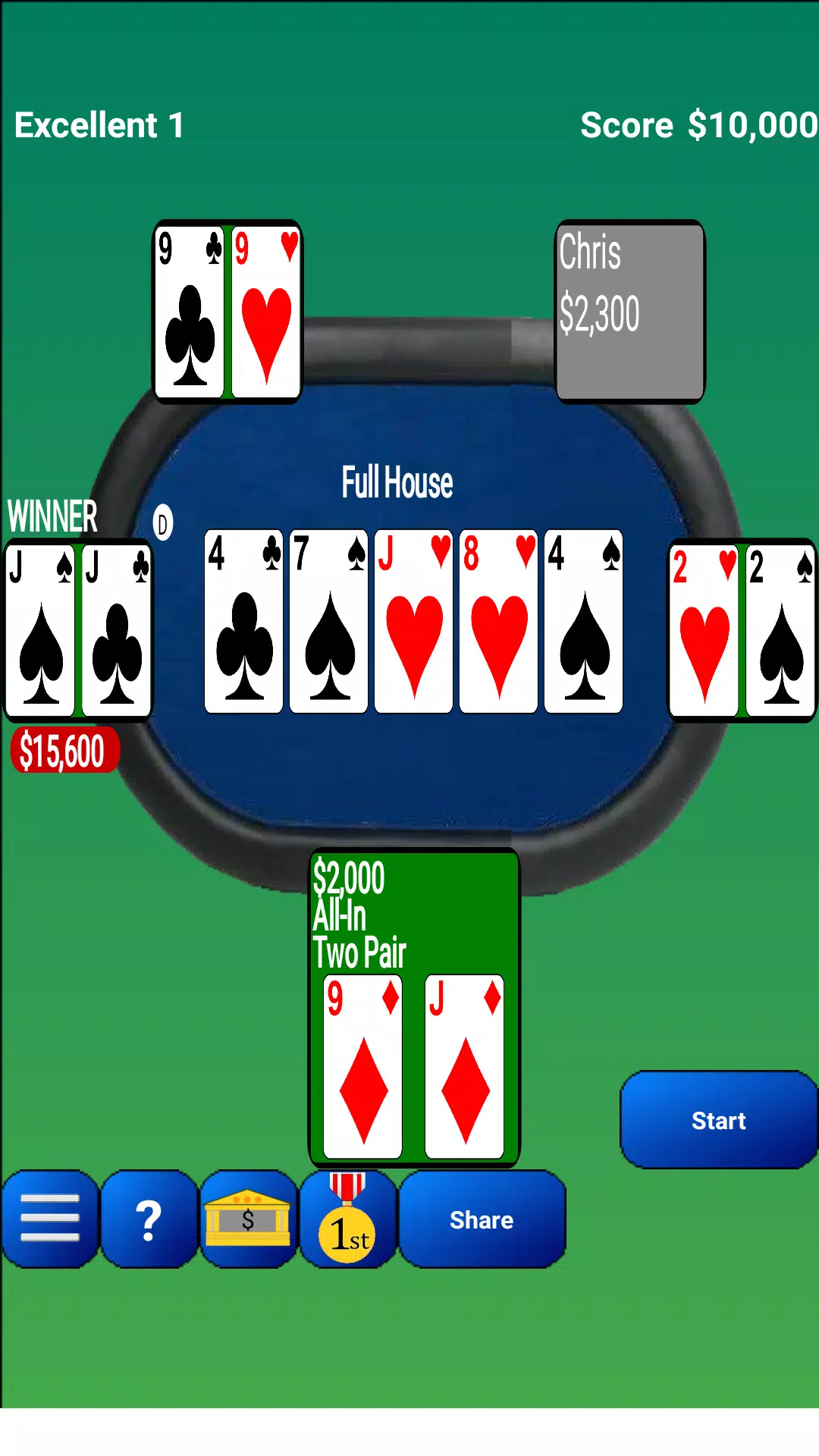 Texas Hold'em Poker Screenshot 1