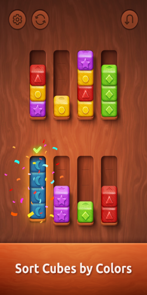 Colorwood Sort Puzzle Game Mod ekran görüntüsü 1